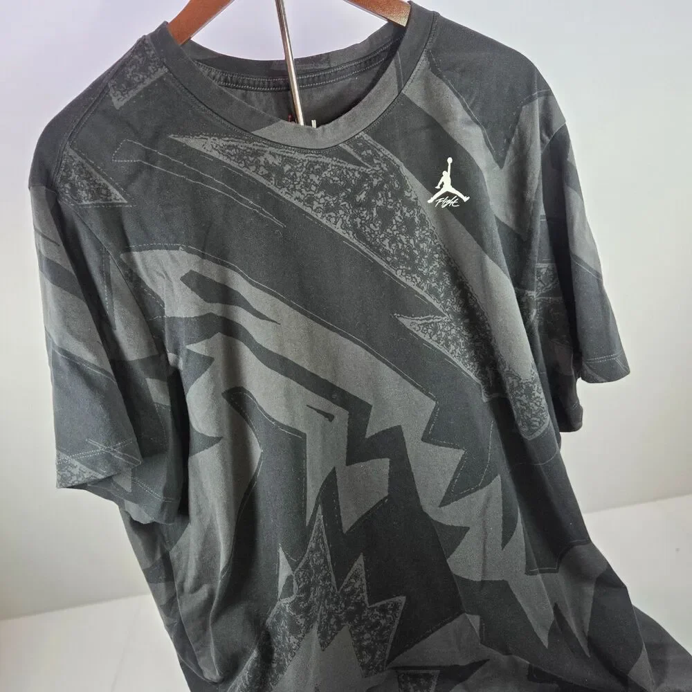 Jordan Essentials Printed T-Shirt Off Noir Black Grey 3XL